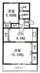 パティオ東菅野3番館の物件間取画像